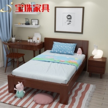 宝珠实木单人床