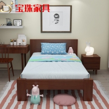 宝珠实木单人床