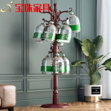 宝珠实木衣帽架