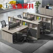 宝珠屏风工位带储物架