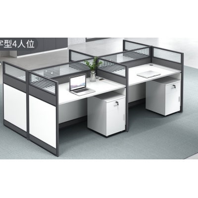 宝珠四人位屏风办公桌组合